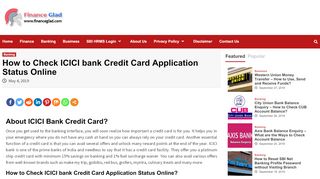 
                            9. How to Check ICICI bank Credit Card Application Status Online