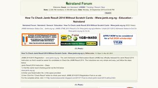 
                            3. How To Check Jamb Result 2014 Without Scratch Cards - Www.jamb.org ...