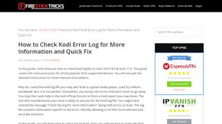 
                            4. How to Check Kodi Error Log for More Information and Quick Fix