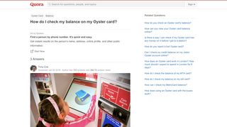 
                            9. How to check my balance on my Oyster card - Quora