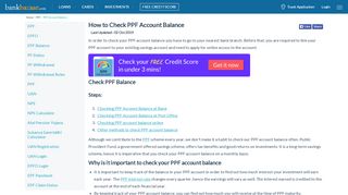 
                            7. How to Check PPF Account Balance - BankBazaar
