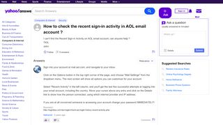 
                            1. How to check the recent sign-in activity in AOL email ...