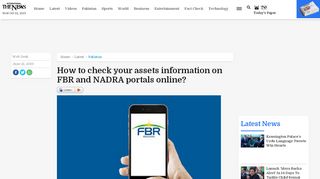 
                            6. How to check your assets information on FBR and NADRA ...