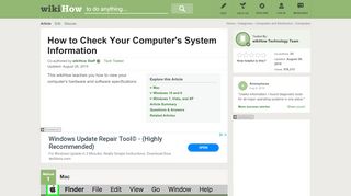 
                            5. How to Check Your Computer's System Information - wikiHow