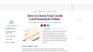 
                            5. How to Check Your Credit Card Statement Online - The Balance