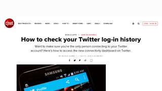 
                            5. How to check your Twitter log-in history - CNET