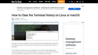 
                            7. How to Clear the Terminal History on Linux or macOS