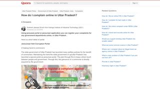 
                            4. How to complain online in Uttar Pradesh - Quora