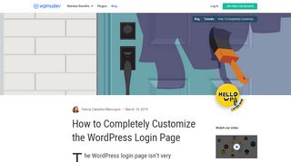 
                            2. How to Completely Customize the WordPress Login Page ...