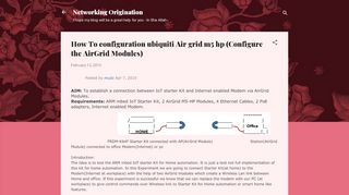 
                            8. How To configuration ubiquiti Air grid m5 hp (Configure ...