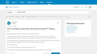 
                            4. How to configure a Wyse thin client without using FTP ... - Dell