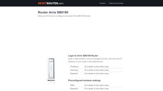 
                            8. How to Configure and Reset Arris SB6190 Router