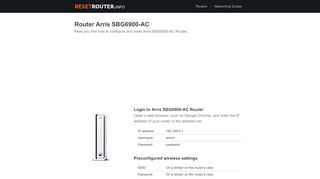 
                            5. How to Configure and Reset Arris SBG6900-AC Router