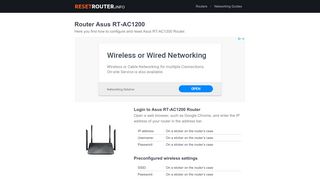 
                            5. How to Configure and Reset Asus RT-AC1200 Router