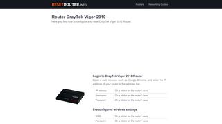 
                            6. How to Configure and Reset DrayTek Vigor 2910 Router