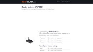 
                            5. How to Configure and Reset Linksys WAP300N Router