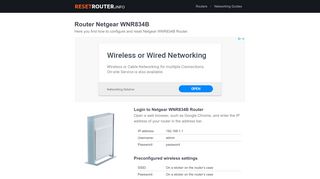 
                            6. How to Configure and Reset Netgear WNR834B Router