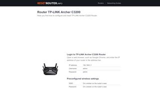 
                            6. How to Configure and Reset TP-LINK Archer C3200 …