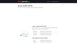 
                            9. How to Configure and Reset ZyXEL N4100 Router