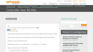 
                            2. How to configure IAPs as Mesh Portal and Point? - Airheads Community