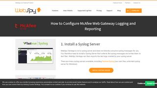 
                            9. How to Configure McAfee Web Gateway Logging and Reporting