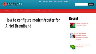 
                            7. How to configure modem/router for Airtel Broadband ...