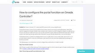 
                            1. How to configure the portal function on Omada Controller? | TP-Link