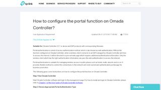 
                            8. How to configure the portal function on Omada ... - TP-Link