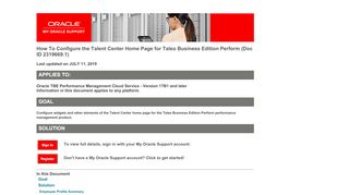
                            4. How To Configure the Talent Center Home Page for Taleo ...