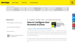 
                            7. How to Configure User Accounts in Junos - dummies