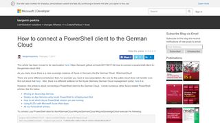 
                            8. How to connect a PowerShell client to the German Cloud ...