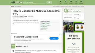 
                            6. How to Connect an Xbox 360 Account to a PC - wikiHow