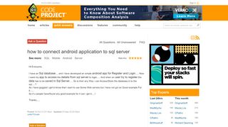 
                            8. how to connect android application to sql server - CodeProject