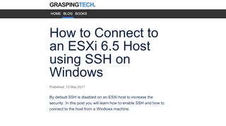 
                            9. How to Connect to an ESXi 6.5 Host using SSH on Windows ...