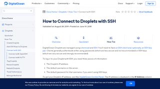 
                            1. How to Connect to Droplets with SSH :: …