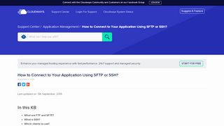 
                            6. How to Connect to your Application Using SFTP or SSH