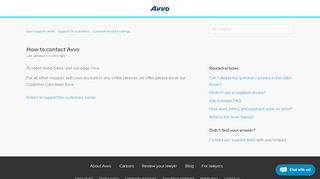 
                            5. How to contact Avvo – Avvo support center