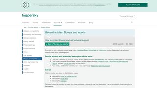 
                            1. How to contact Kaspersky Lab technical support