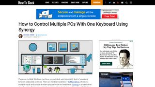 
                            9. How to Control Multiple PCs With One Keyboard Using Synergy