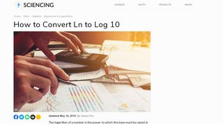 
                            7. How to Convert Ln to Log 10 | Sciencing