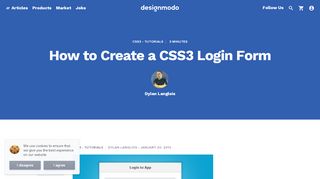 
                            2. How to Create a CSS3 Login Form - Designmodo