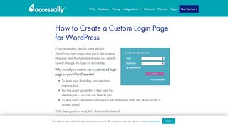 
                            1. How to Create a Custom Login Page for WordPress - AccessAlly