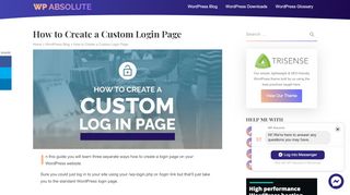 
                            9. How to Create a Custom Login Page - WP Absolute