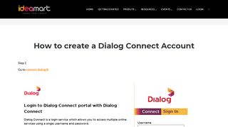 
                            8. How to create a Dialog Connect Account – Ideamart