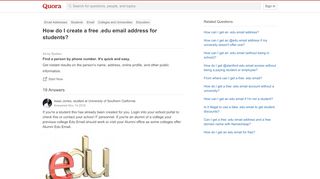 
                            5. How to create a free .edu email address for …