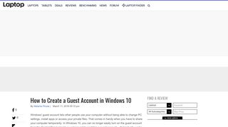 
                            2. How to Create a Guest Account in Windows 10 - Laptop Mag