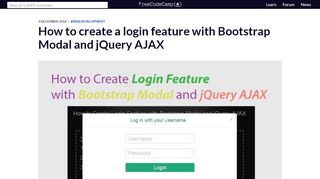 
                            7. How to create a login feature with Bootstrap Modal and ...