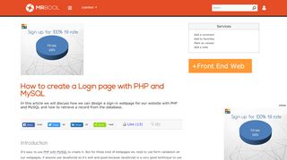 
                            11. How to create a Login page with PHP and MySQL - Mr.Bool