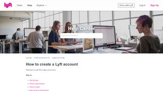 
                            4. How to create a Lyft account – Lyft Help