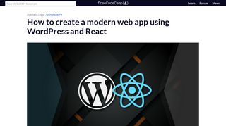 
                            7. How to create a modern web app using WordPress and React